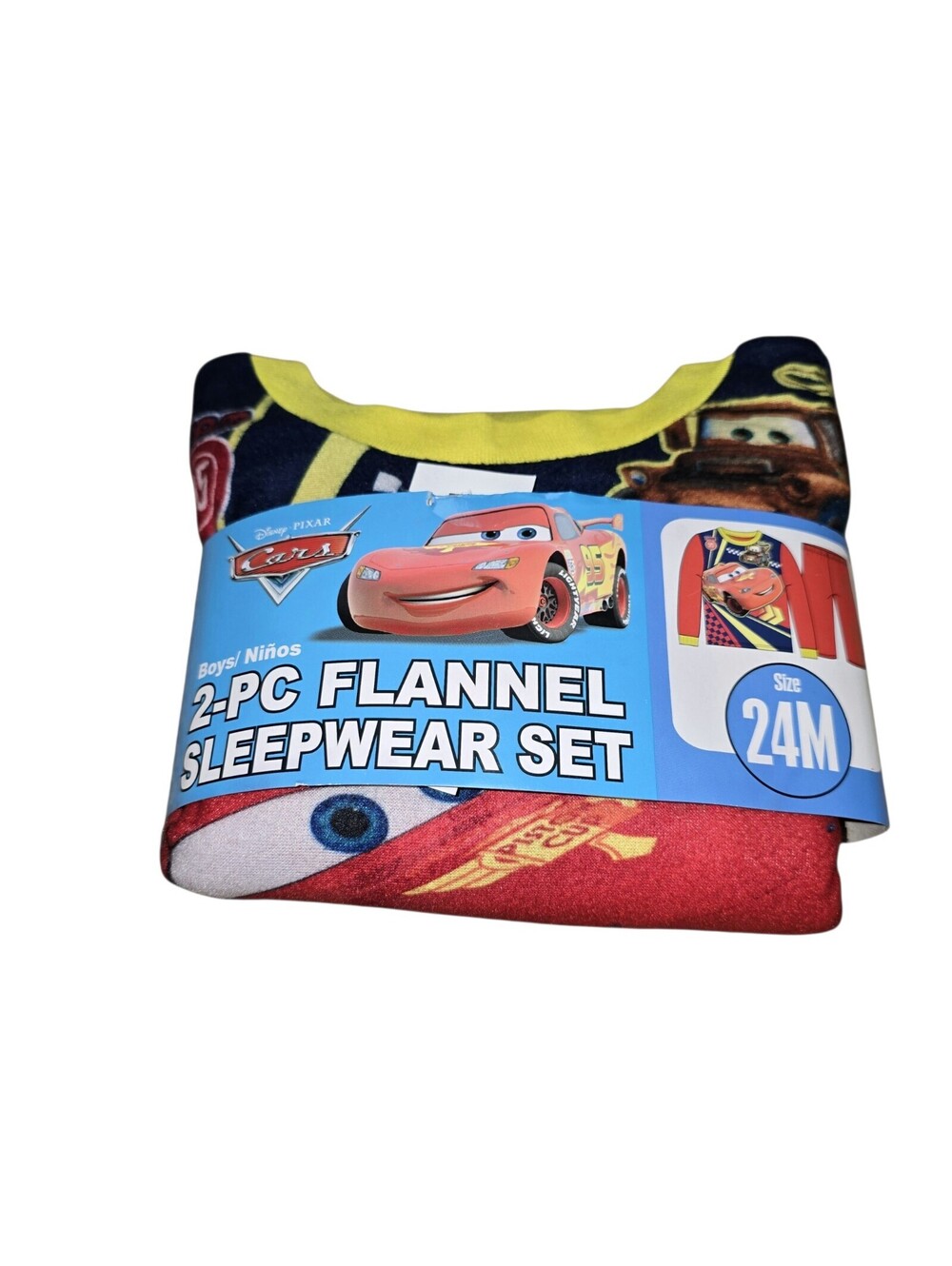 Disney Pixar Cars Boys 2-PC Flannel Sleepwear Set Size 24M